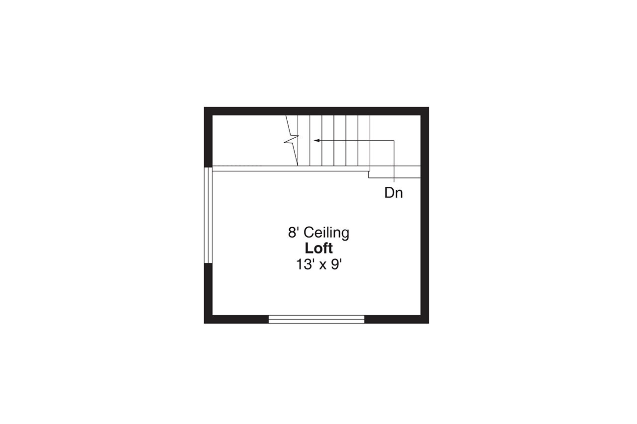 Secondary Image - Saltbox House Plan - RV Garage 29553 - 2nd Floor Plan