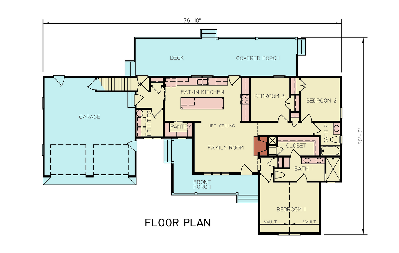Farmhouse House Plan - Debbie 3 86255 - 1st Floor Plan