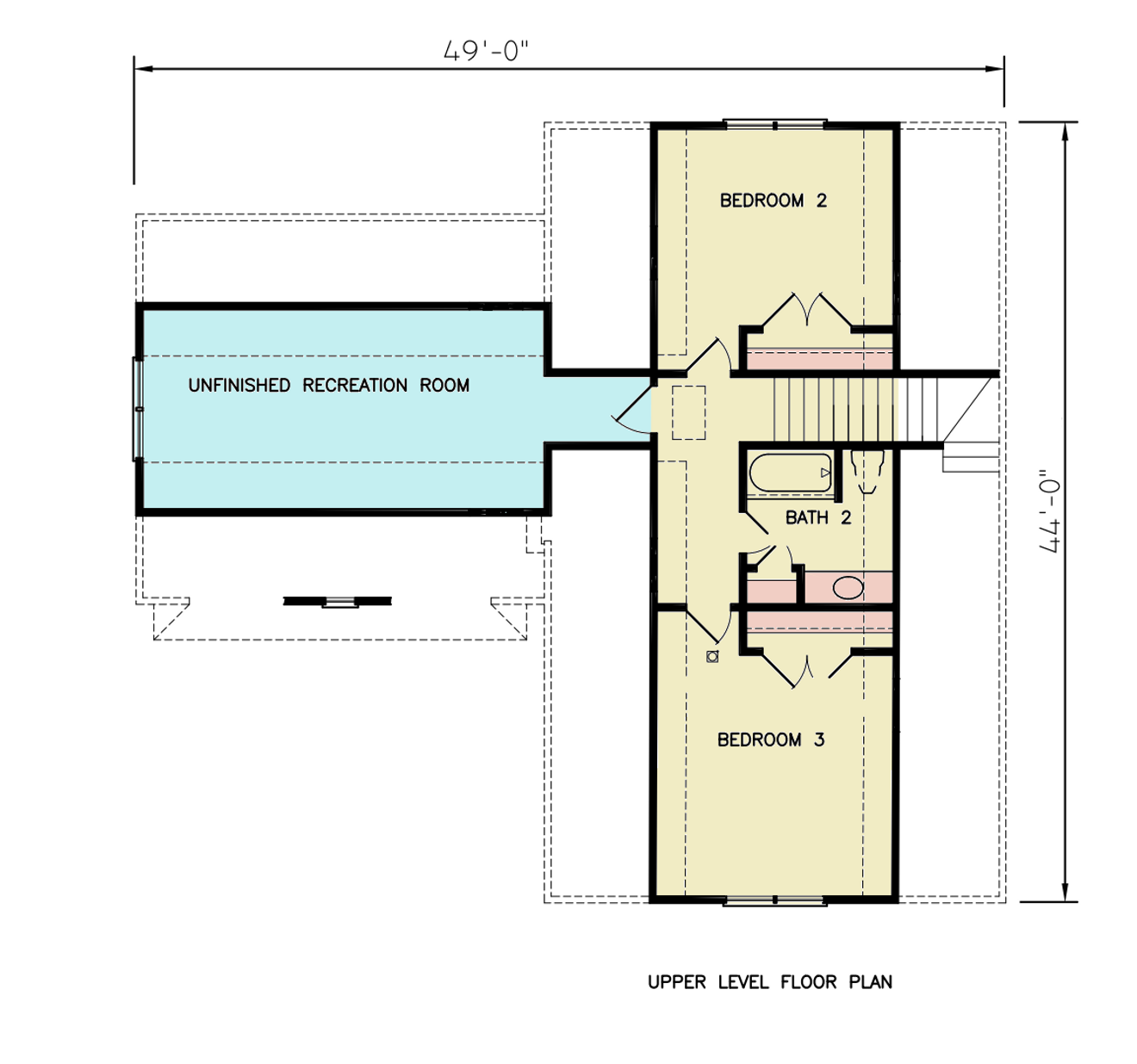 Craftsman House Plan - Carter 3 46590 - 2nd Floor Plan