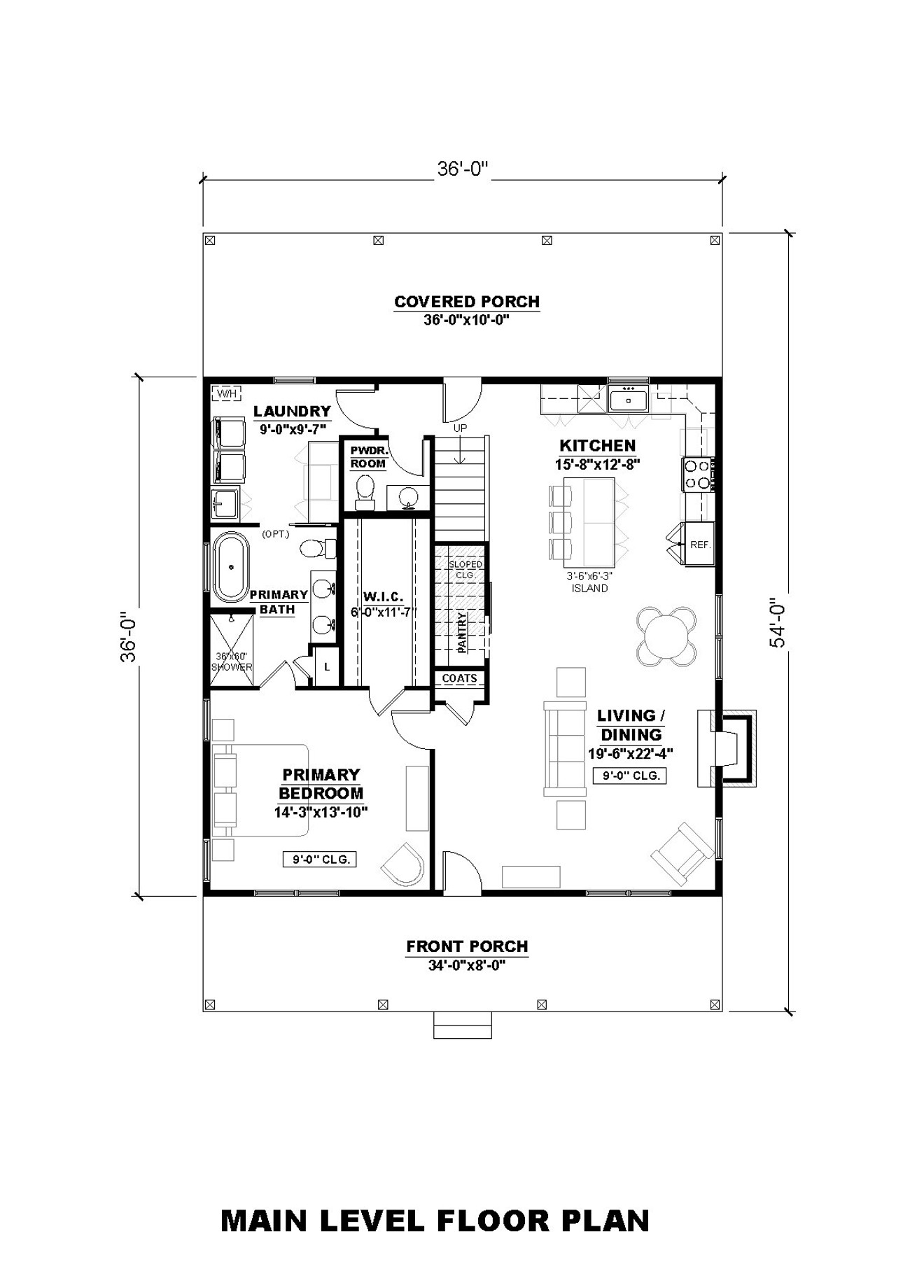 Farmhouse House Plan - Laura 4 66721 - 1st Floor Plan