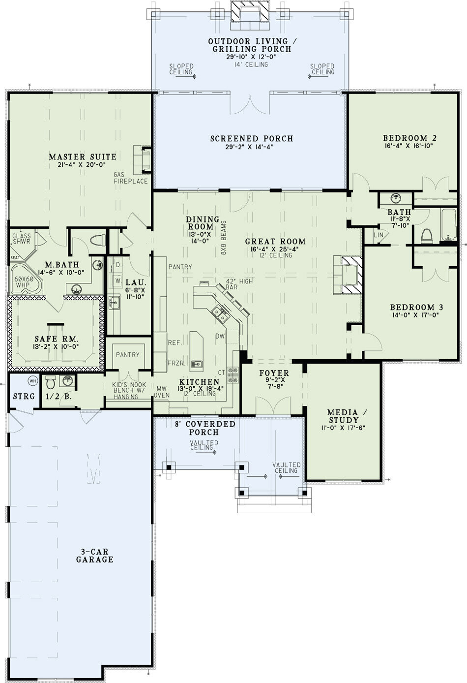 Craftsman House Plan - Briarsfield Cove 31734 - 1st Floor Plan