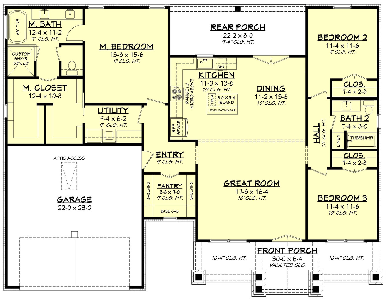 Craftsman House Plan - Nikolay 15224 - 1st Floor Plan
