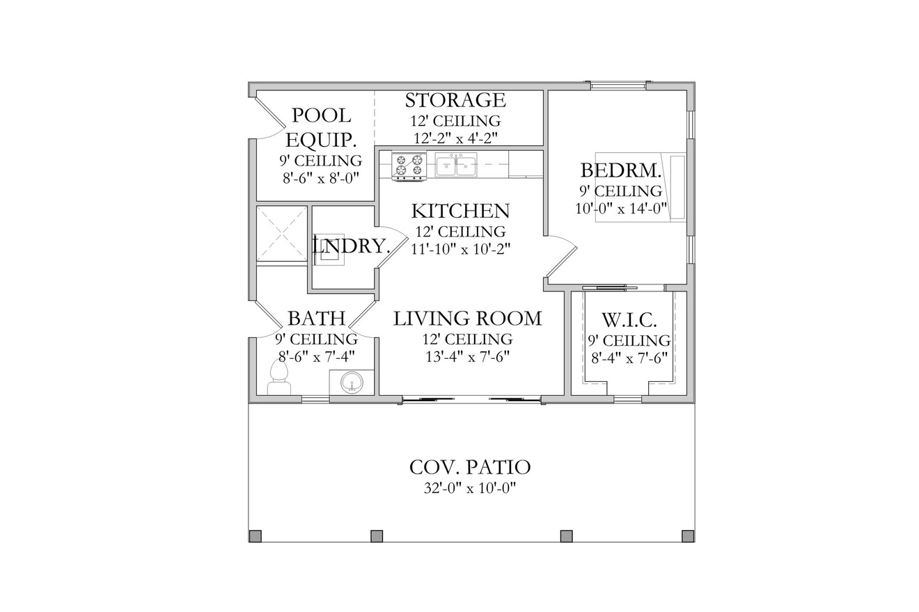 Farmhouse House Plan - 47972 - 1st Floor Plan