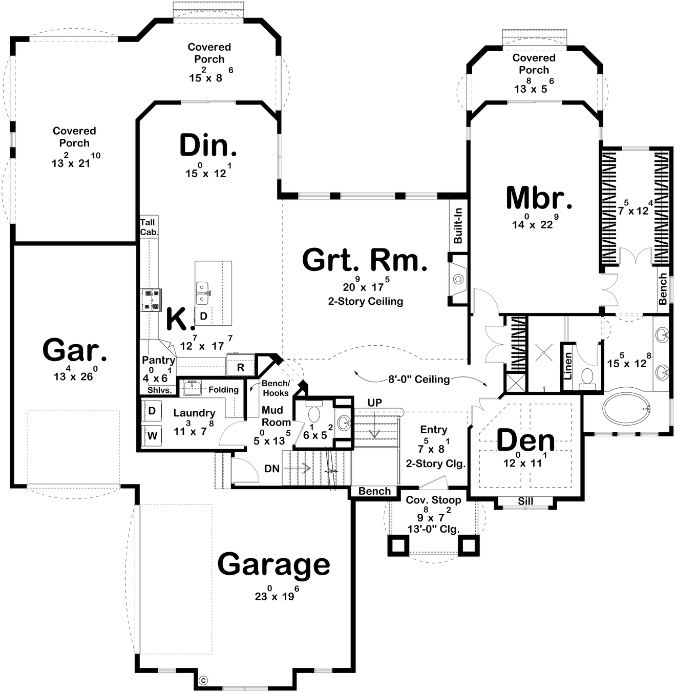 Mediterranean House Plan - Scottsdale 62118 - 1st Floor Plan