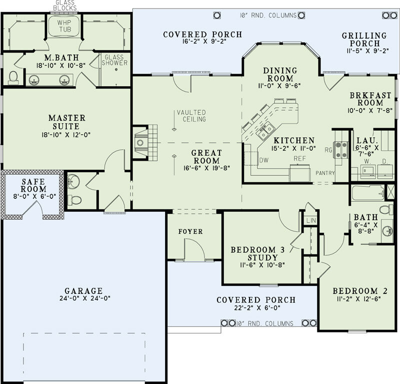 Traditional House Plan - Nettleton Cove 35942 - 1st Floor Plan