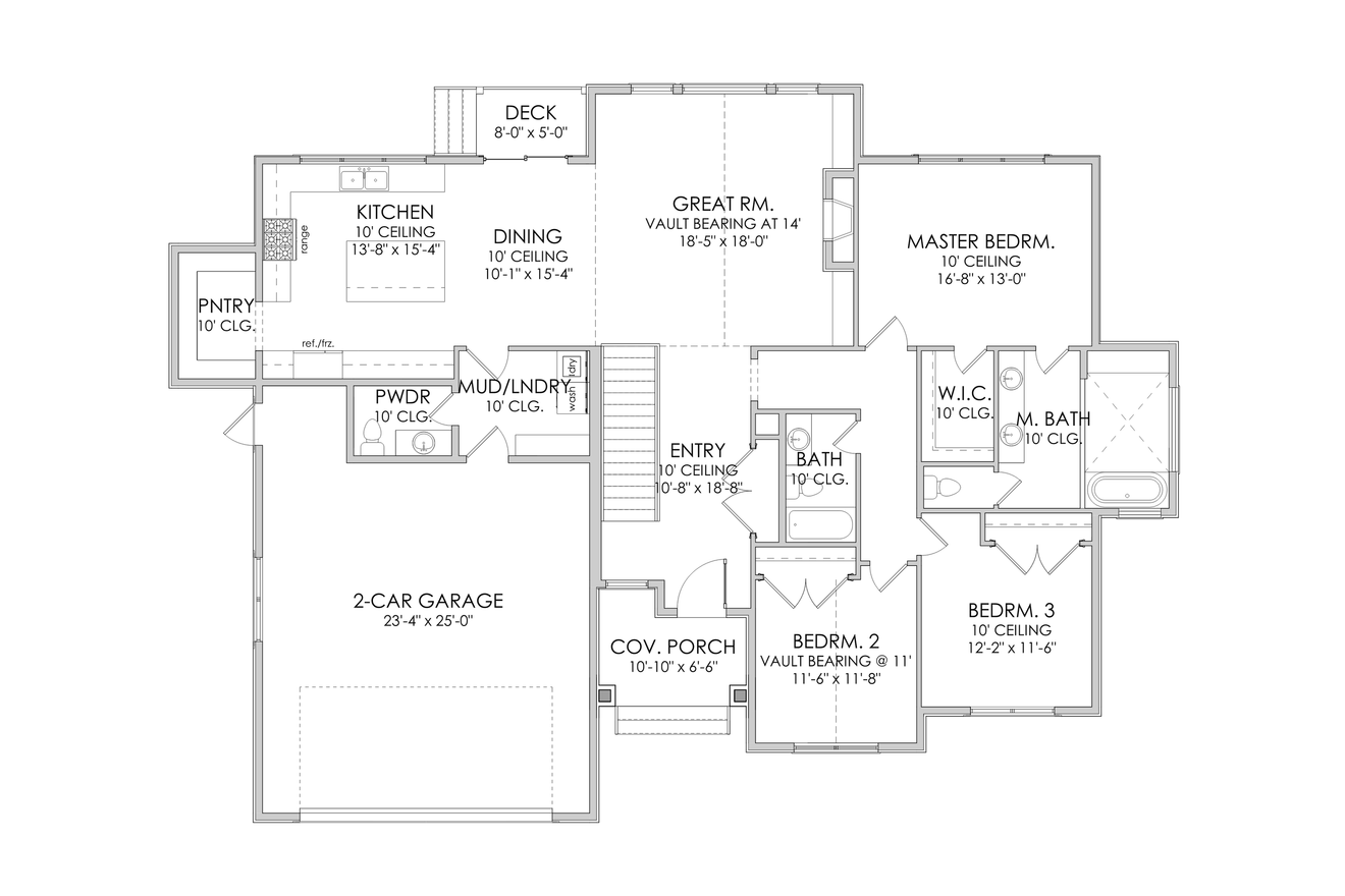 Mountain Rustic House Plan - Aspen 71901 - 1st Floor Plan