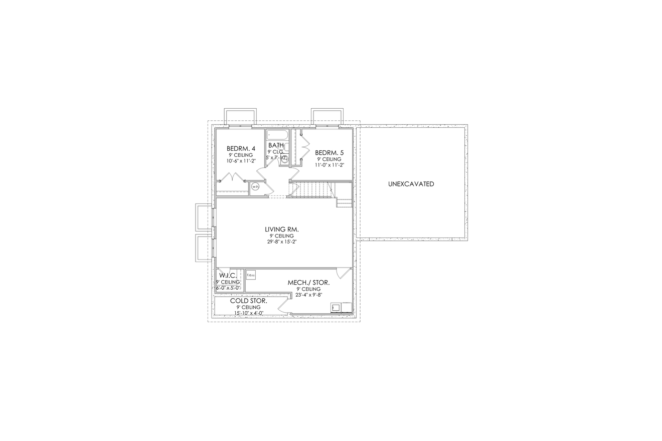 Farmhouse House Plan - Bend 26298 - Basement Floor Plan