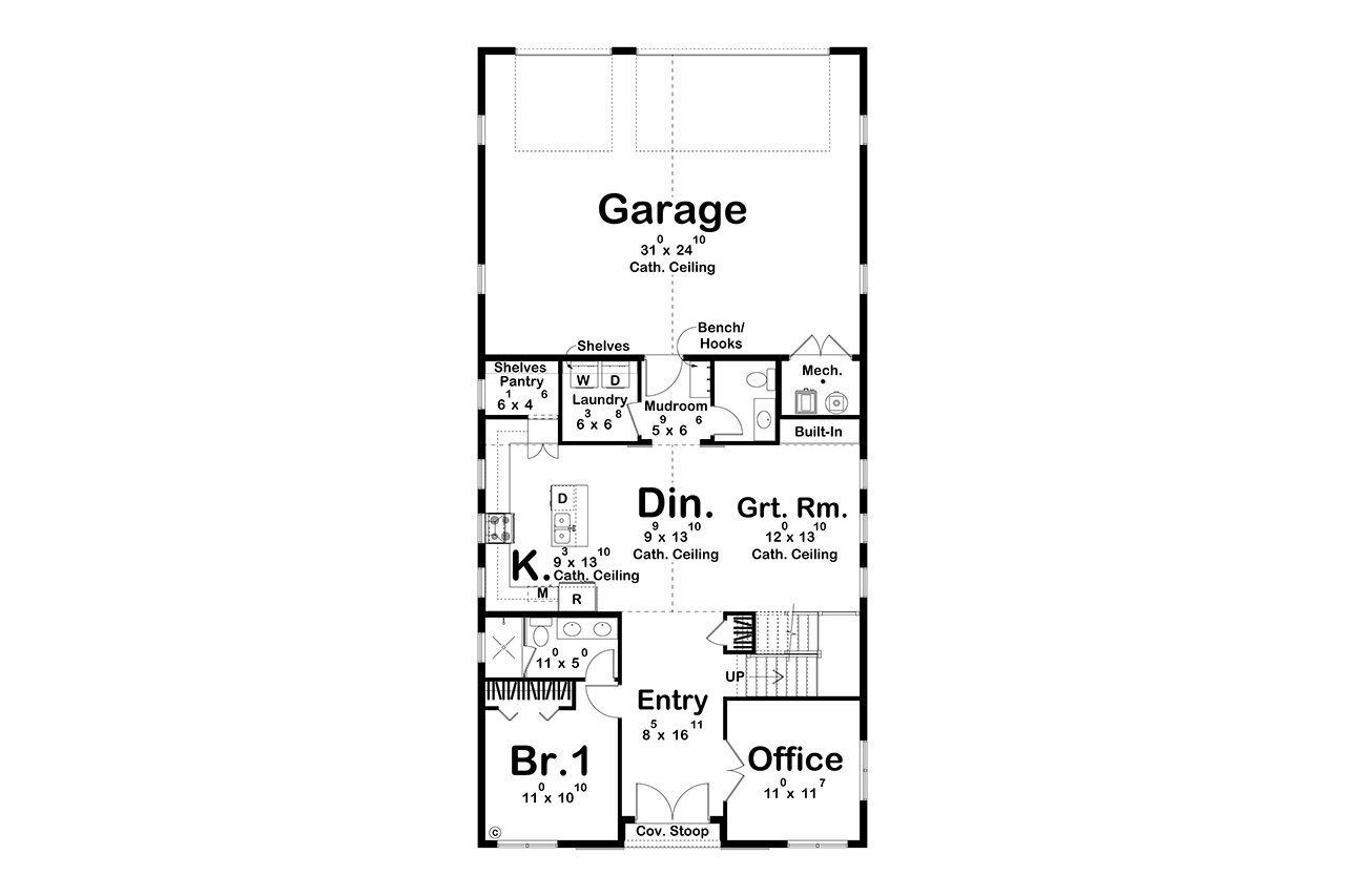 Farmhouse House Plan - Apple Valley 40420 - 1st Floor Plan