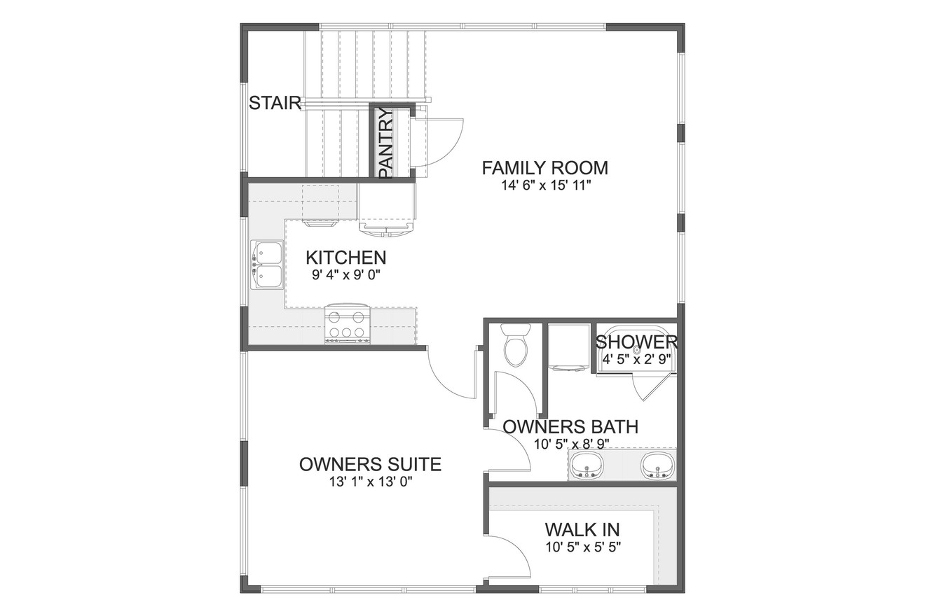 Secondary Image - Modern House Plan - Luginbuyl Garage 53487 - 2nd Floor Plan