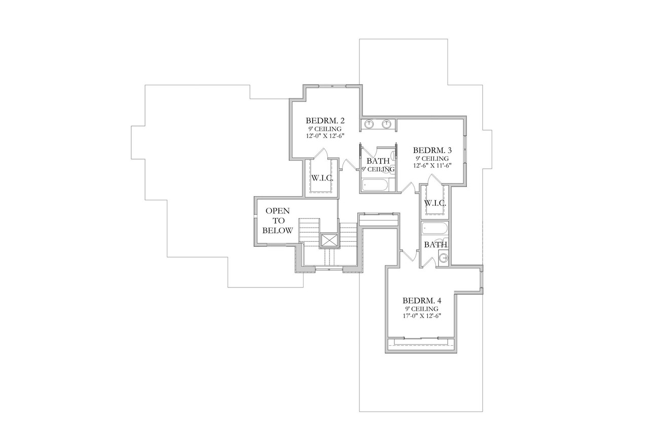 Secondary Image - Tudor House Plan - Brighton 81175 - 2nd Floor Plan