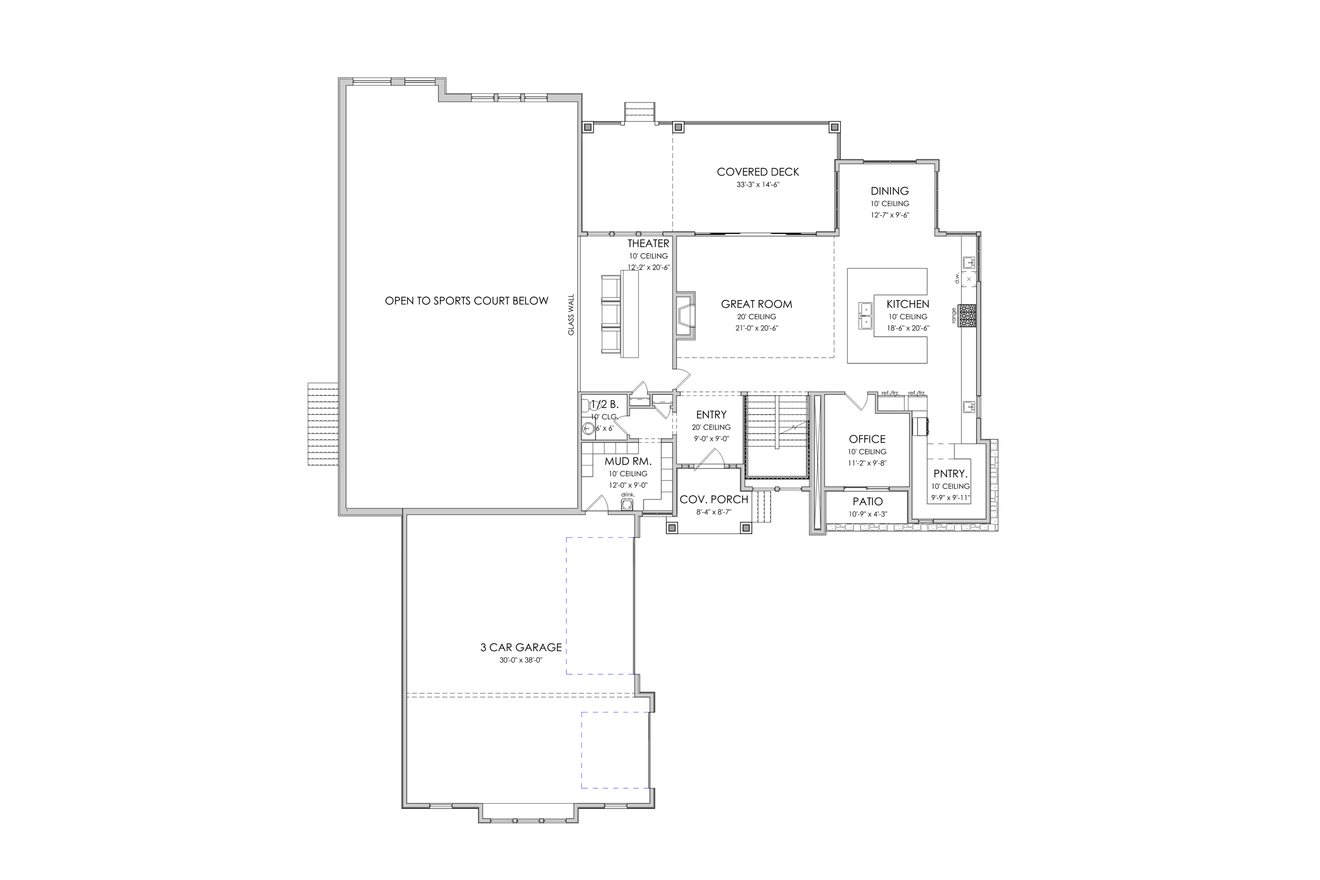 Modern House Plan - Callaway 69564 - 1st Floor Plan