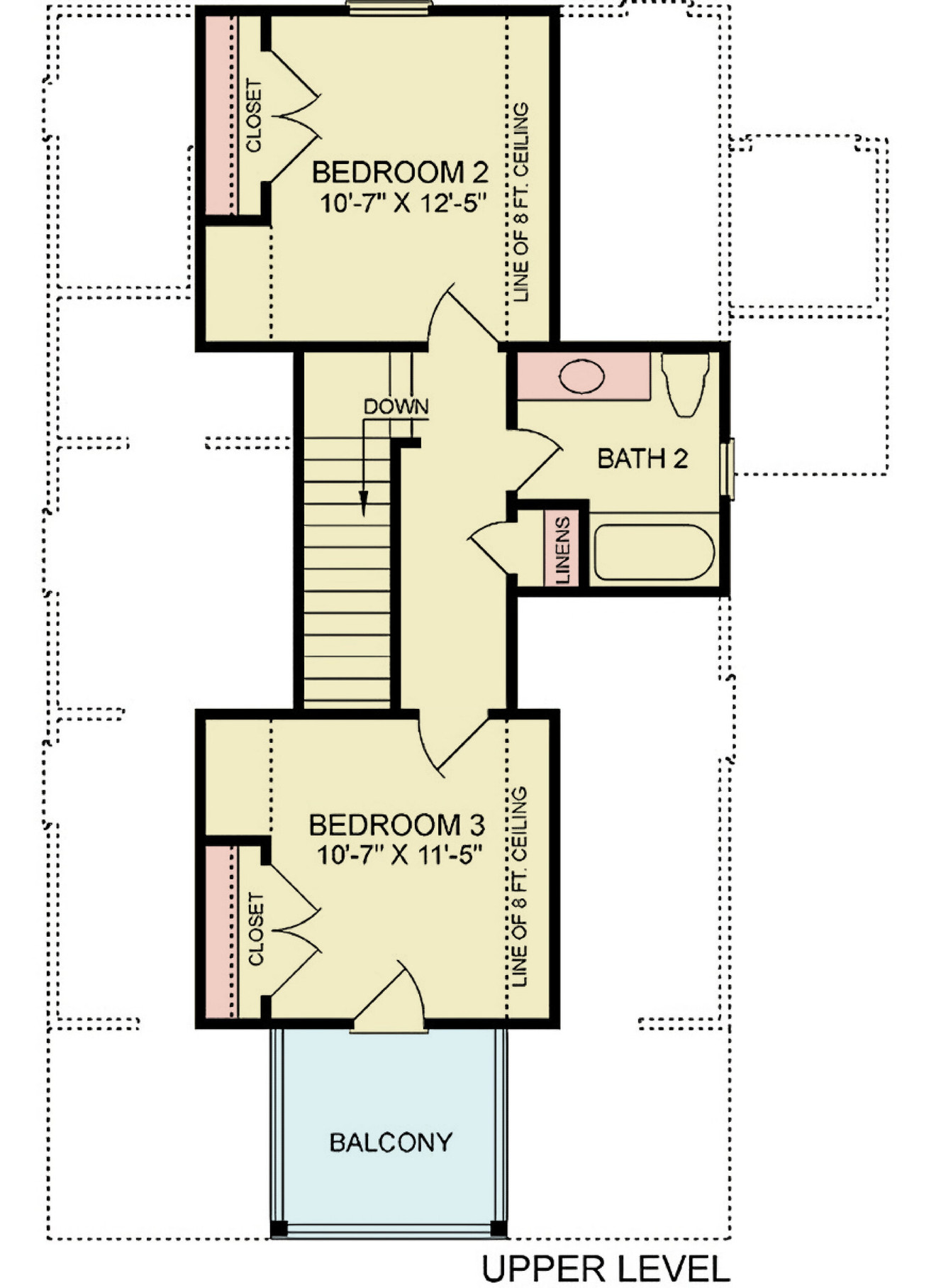 Secondary Image - Cottage House Plan - Bynum House Plan 19818 - 2nd Floor Plan