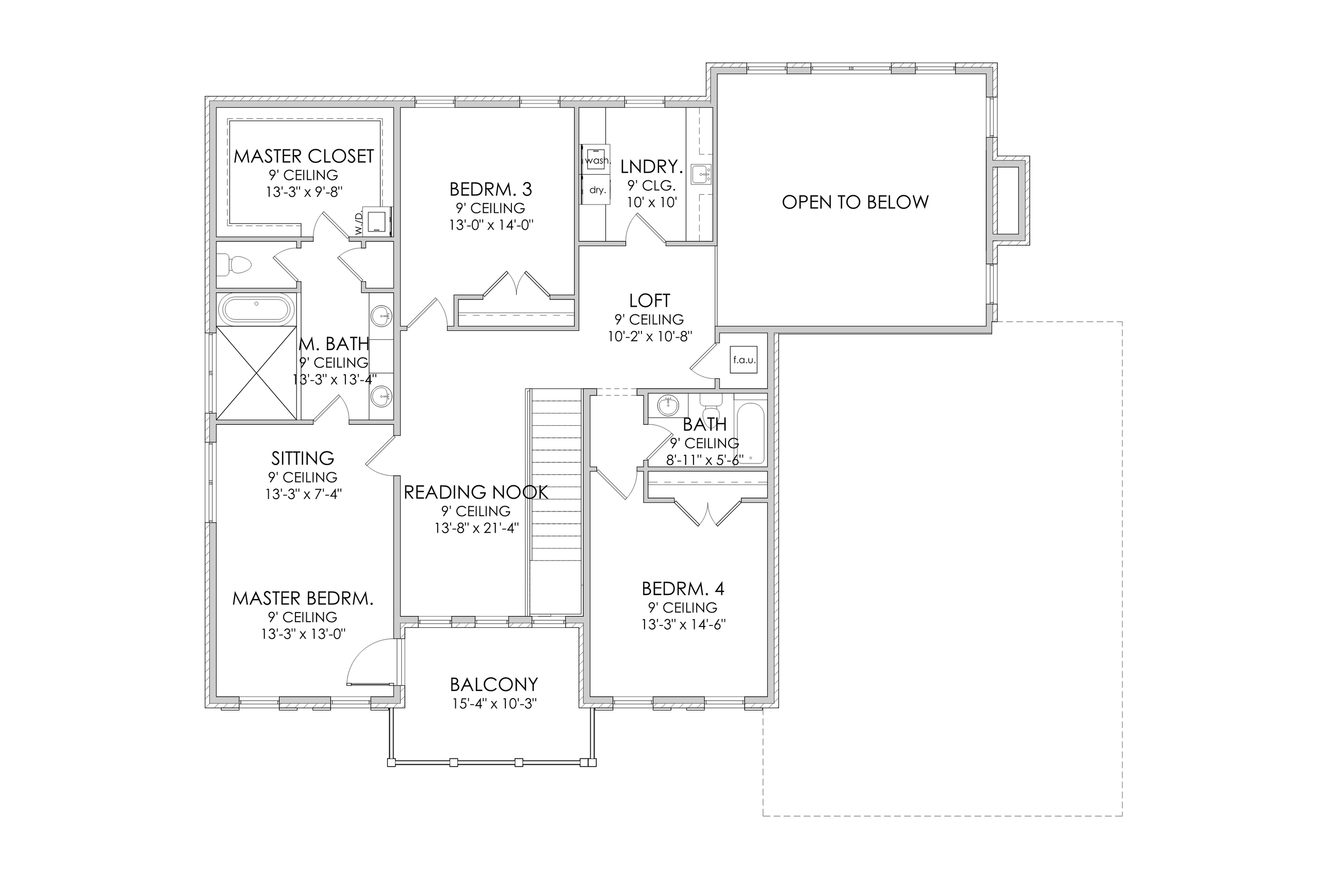 Colonial House Plan - Charleston 74440 - 2nd Floor Plan