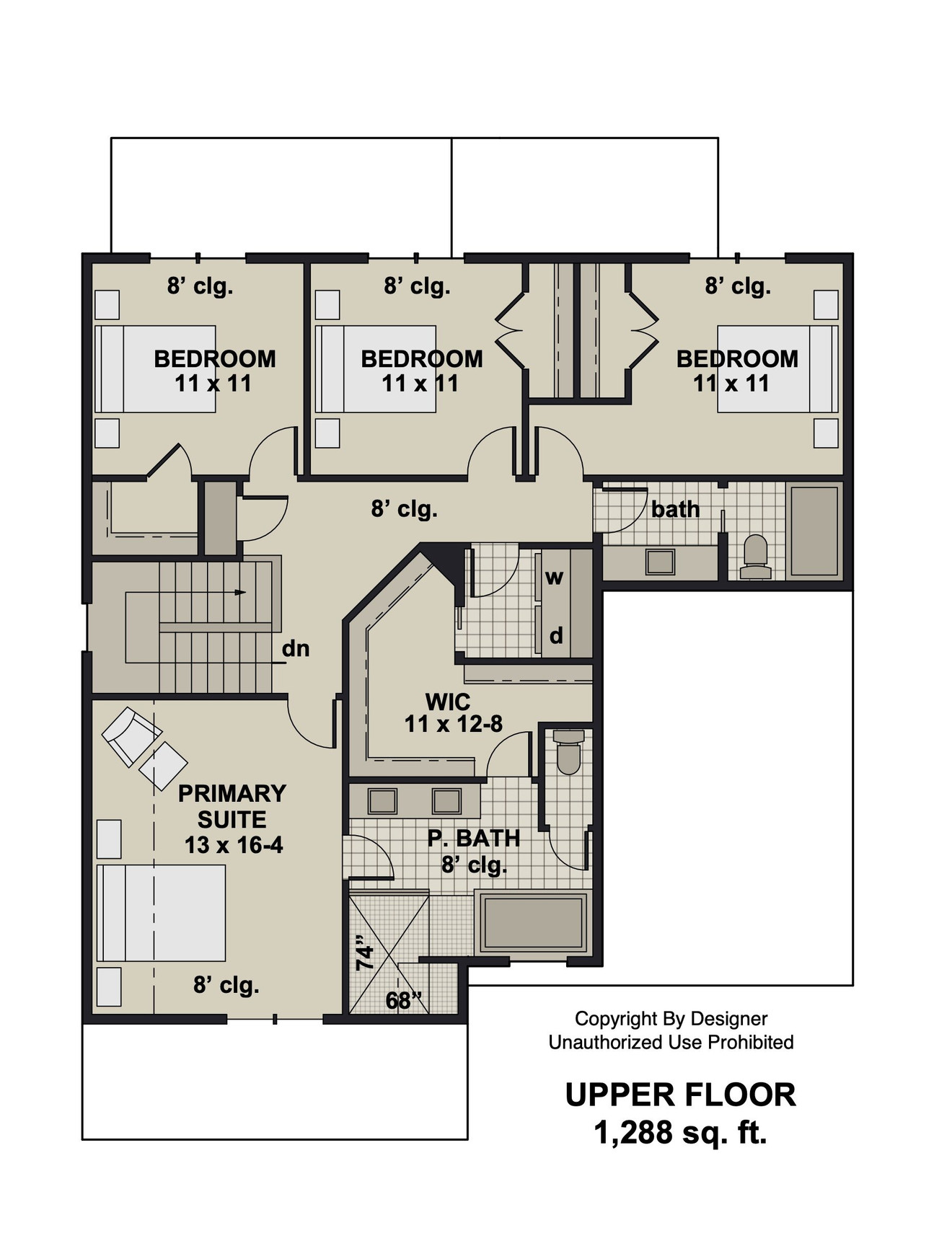 Bungalow House Plan - Briarwood 99558 - 2nd Floor Plan