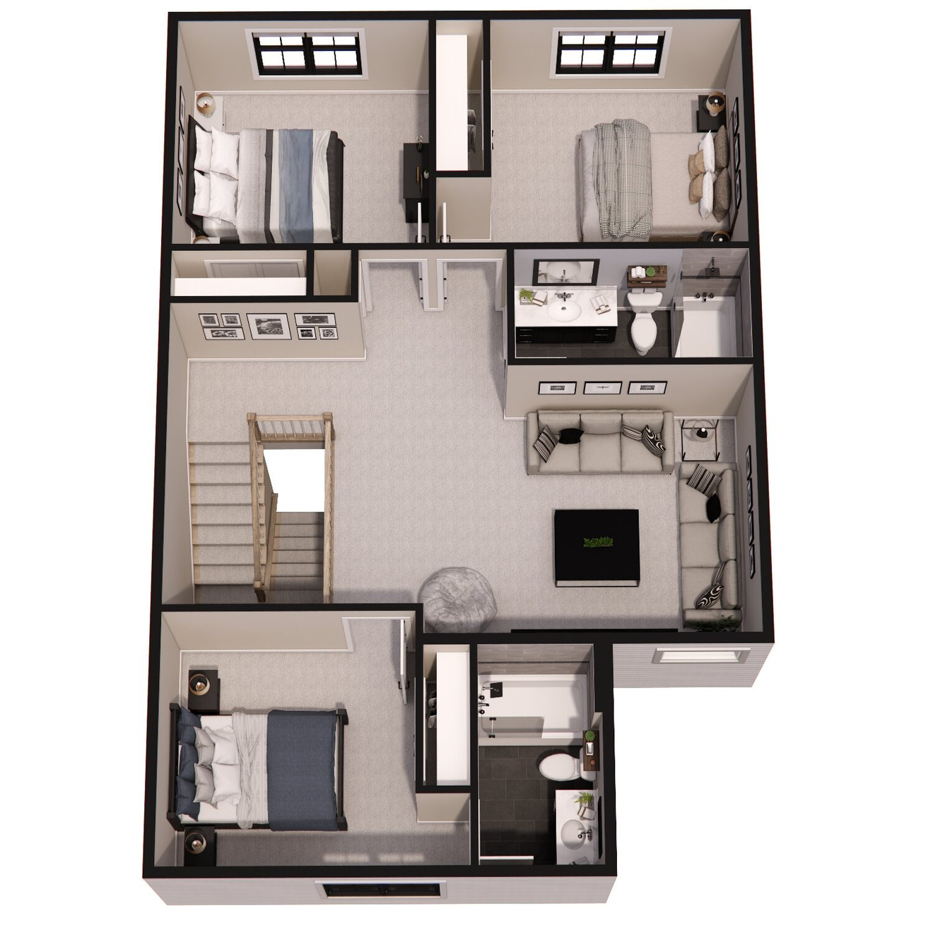 Craftsman House Plan - Plan #87356 - Aerial View - Other Floor Plan