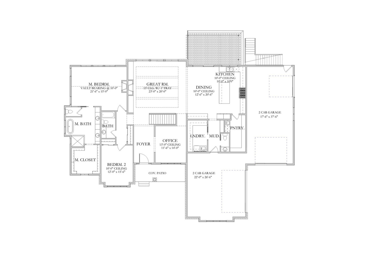 Traditional House Plan - Freeman 72212 - 1st Floor Plan