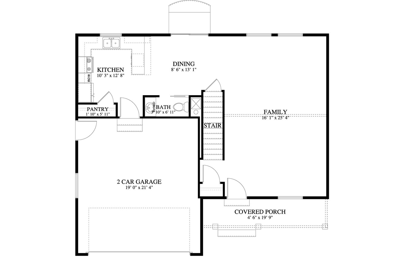 Traditional House Plan - Sophia 66718 - 1st Floor Plan
