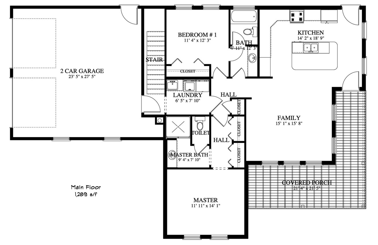 Country House Plan - Olsen Home 96762 - 1st Floor Plan