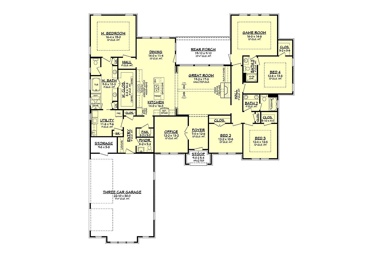 Traditional House Plan - Arbor Place 59243 - 1st Floor Plan