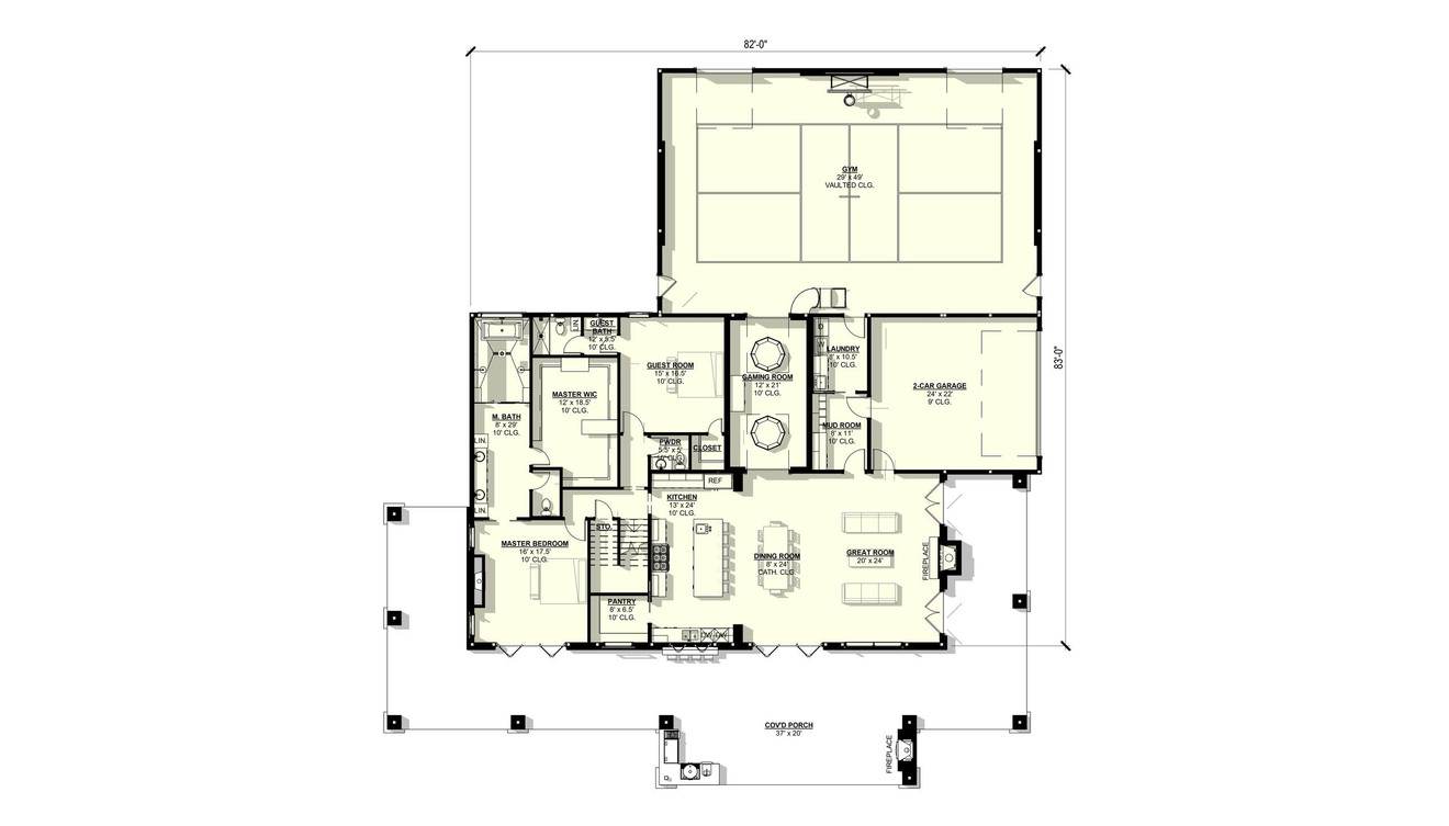 Farmhouse House Plan - Gaillardia #1 10992 - 1st Floor Plan