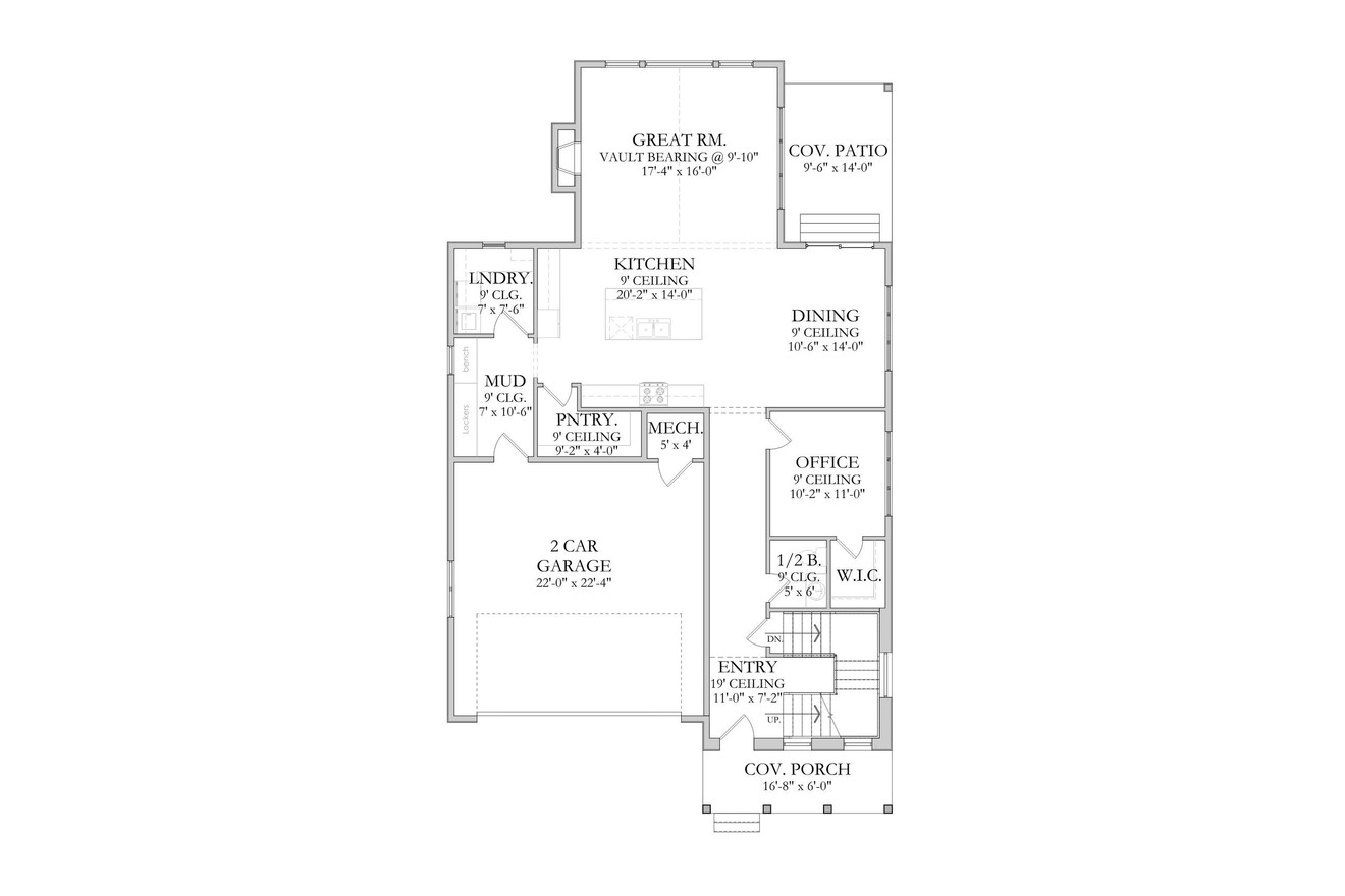 Traditional House Plan - Jasper 37866 - 1st Floor Plan