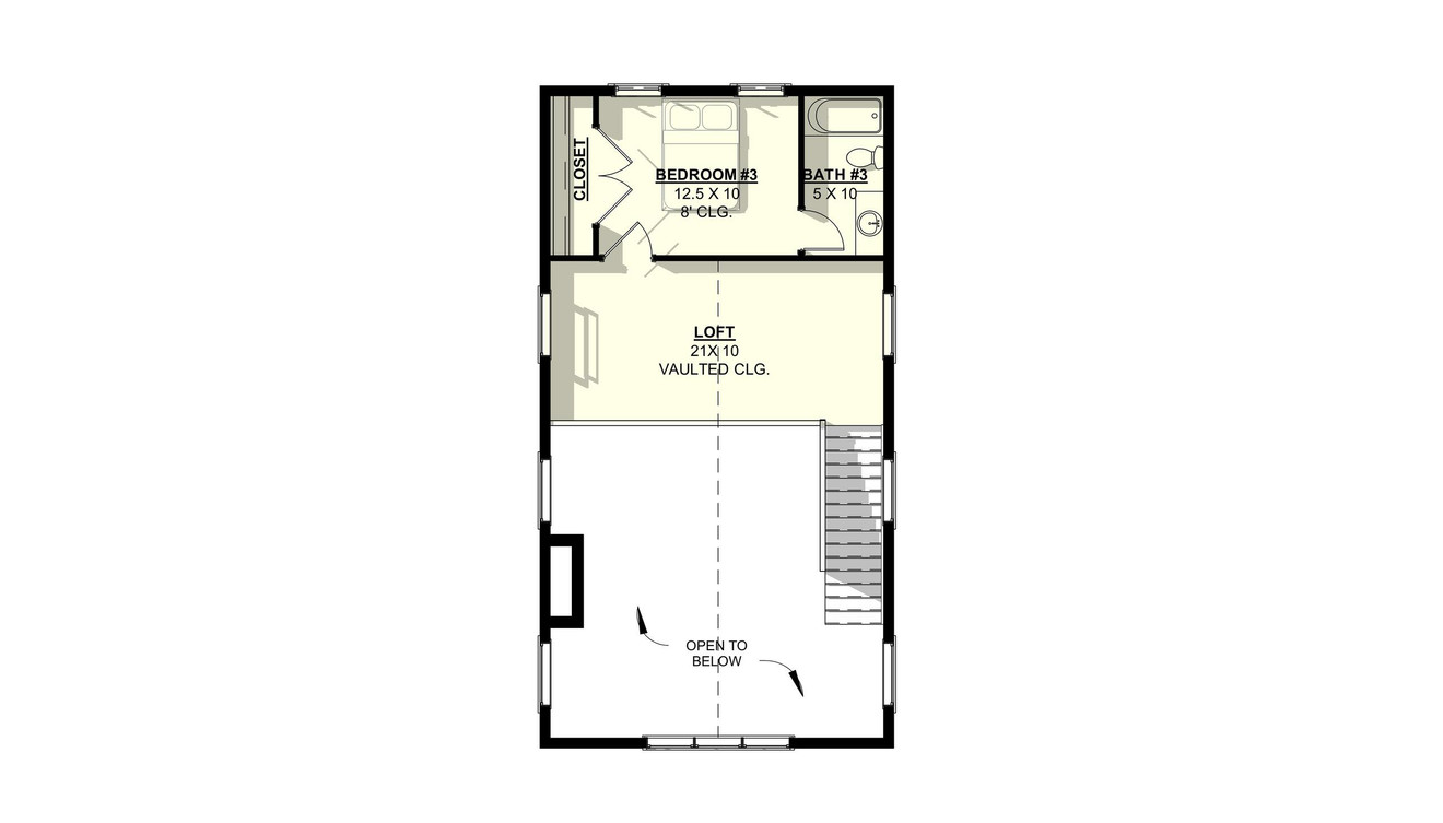 Secondary Image - Country House Plan - Hosta 29854 - 2nd Floor Plan