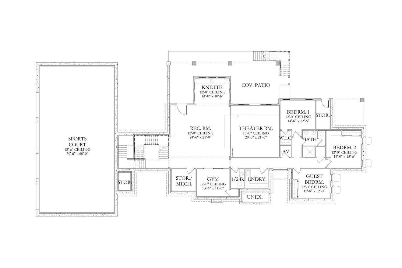 Farmhouse House Plan - Hyde 38591 - Basement Floor Plan