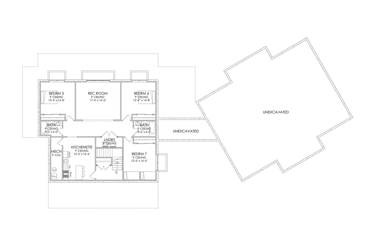 Farmhouse House Plan - Jackson 49497 - Basement Floor Plan