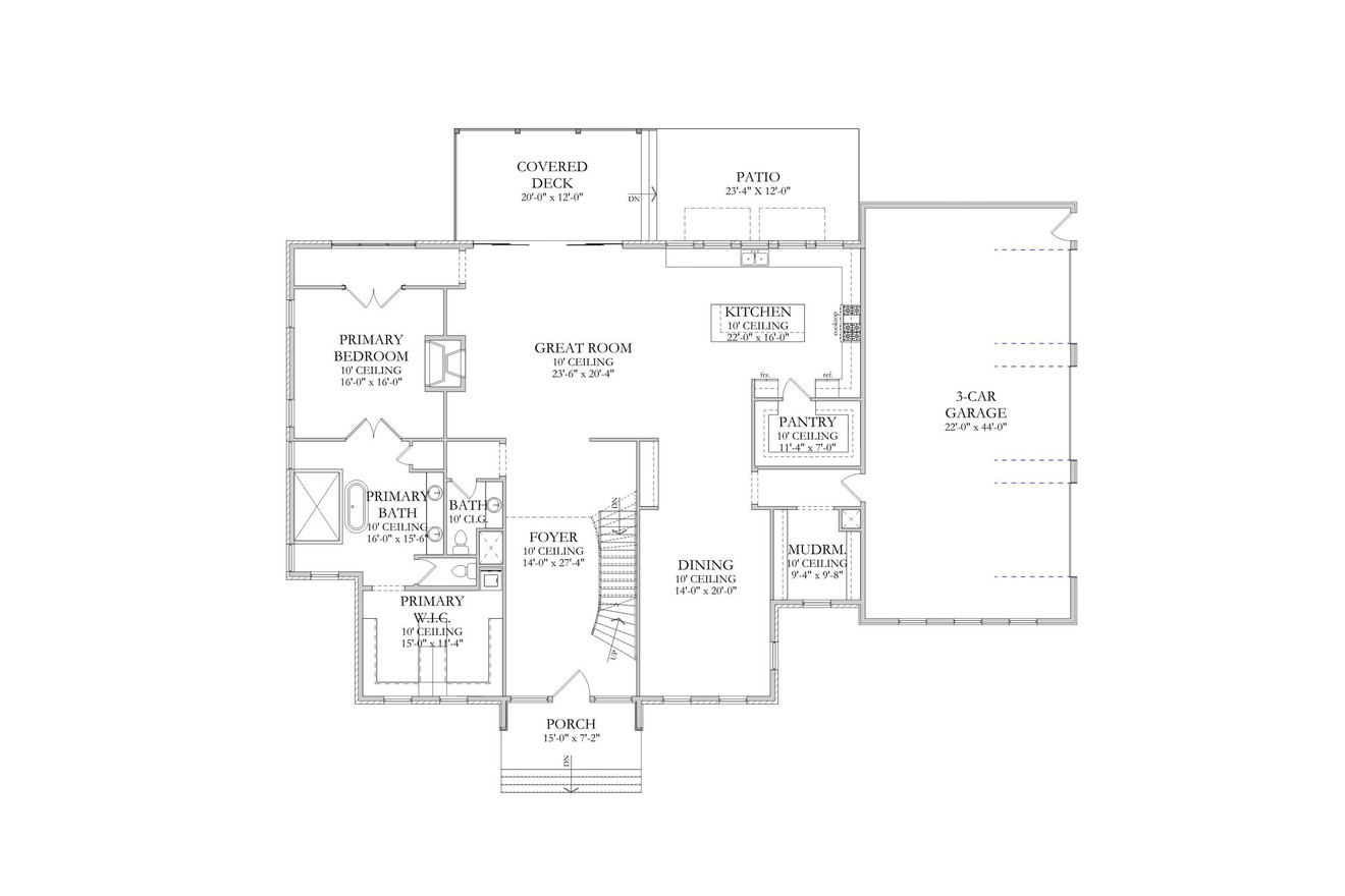 European House Plan - Leona 30460 - 1st Floor Plan