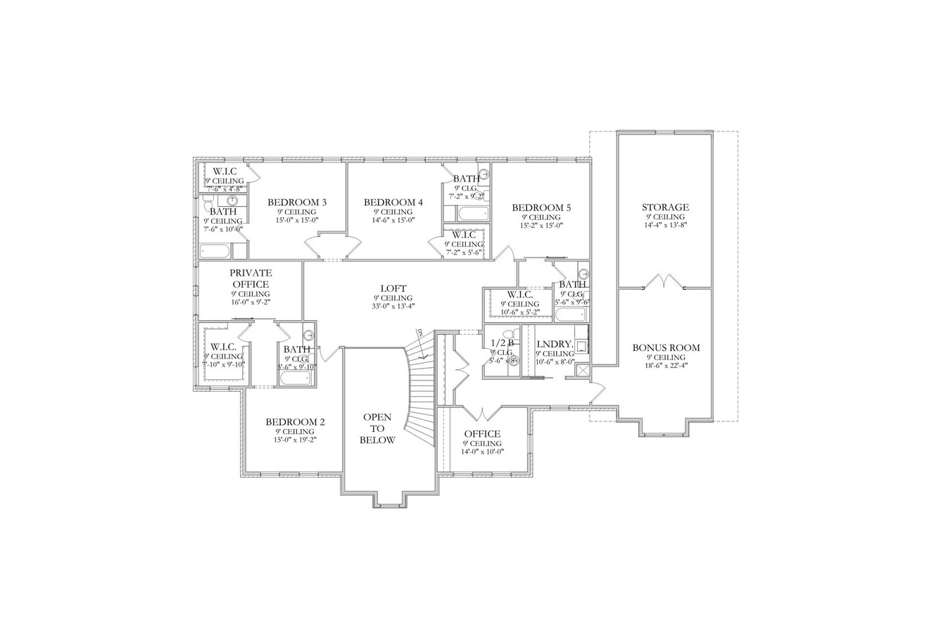 Secondary Image - European House Plan - Leona 30460 - 2nd Floor Plan