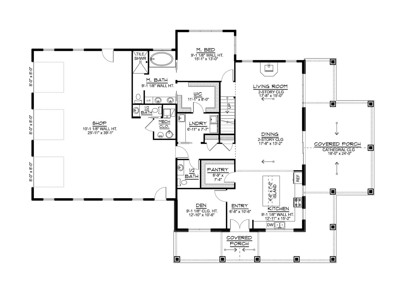 Farmhouse House Plan - 21215 - 1st Floor Plan