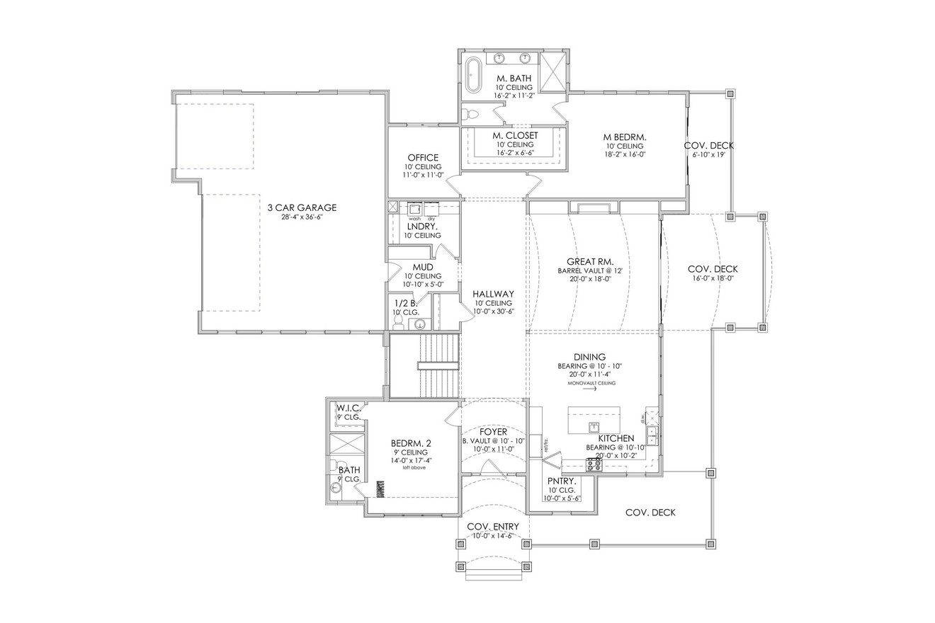 Mountain Rustic House Plan - Milan 81732 - 1st Floor Plan