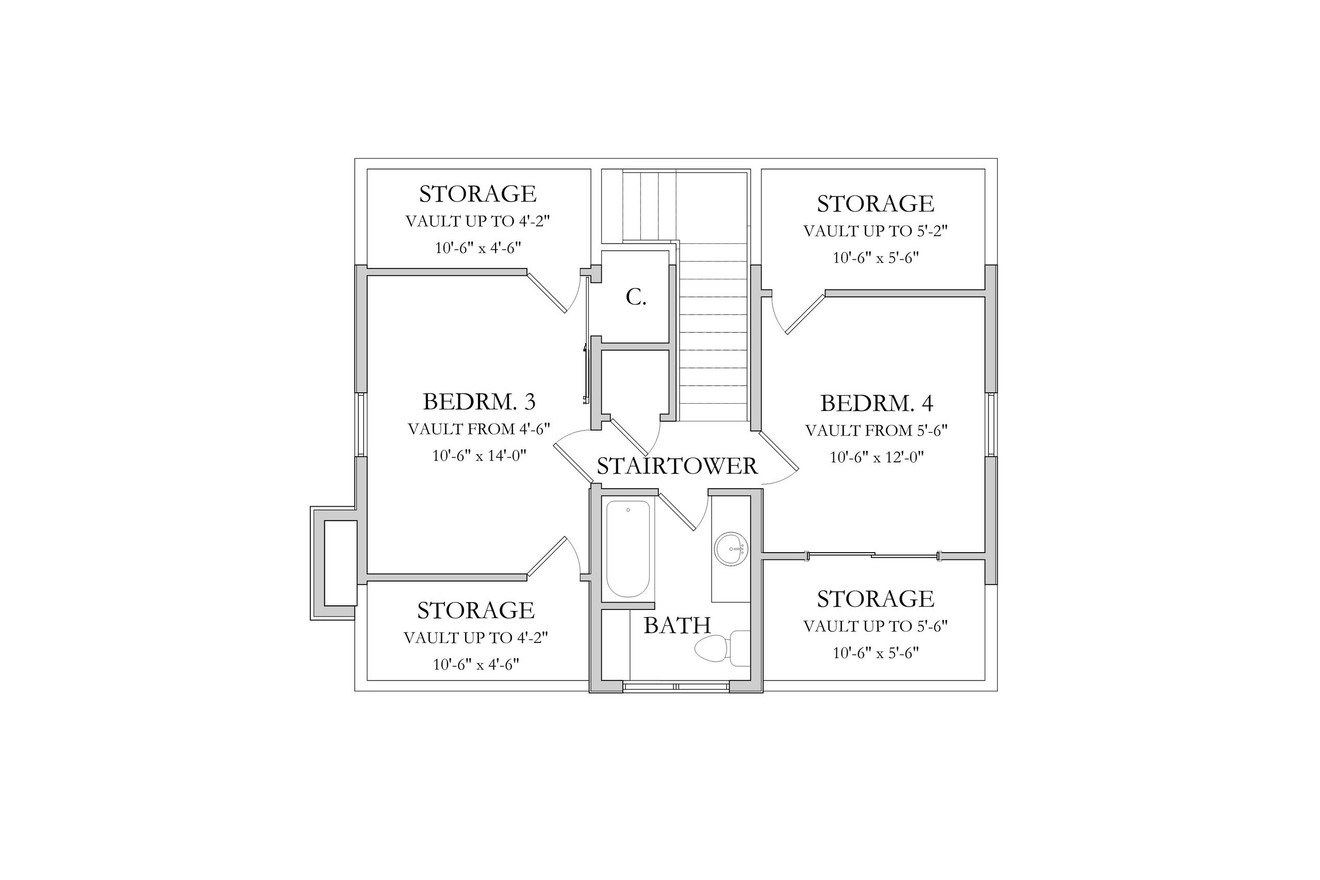 Secondary Image - Mountain Rustic House Plan - Brookhaven 43757 - 2nd Floor Plan