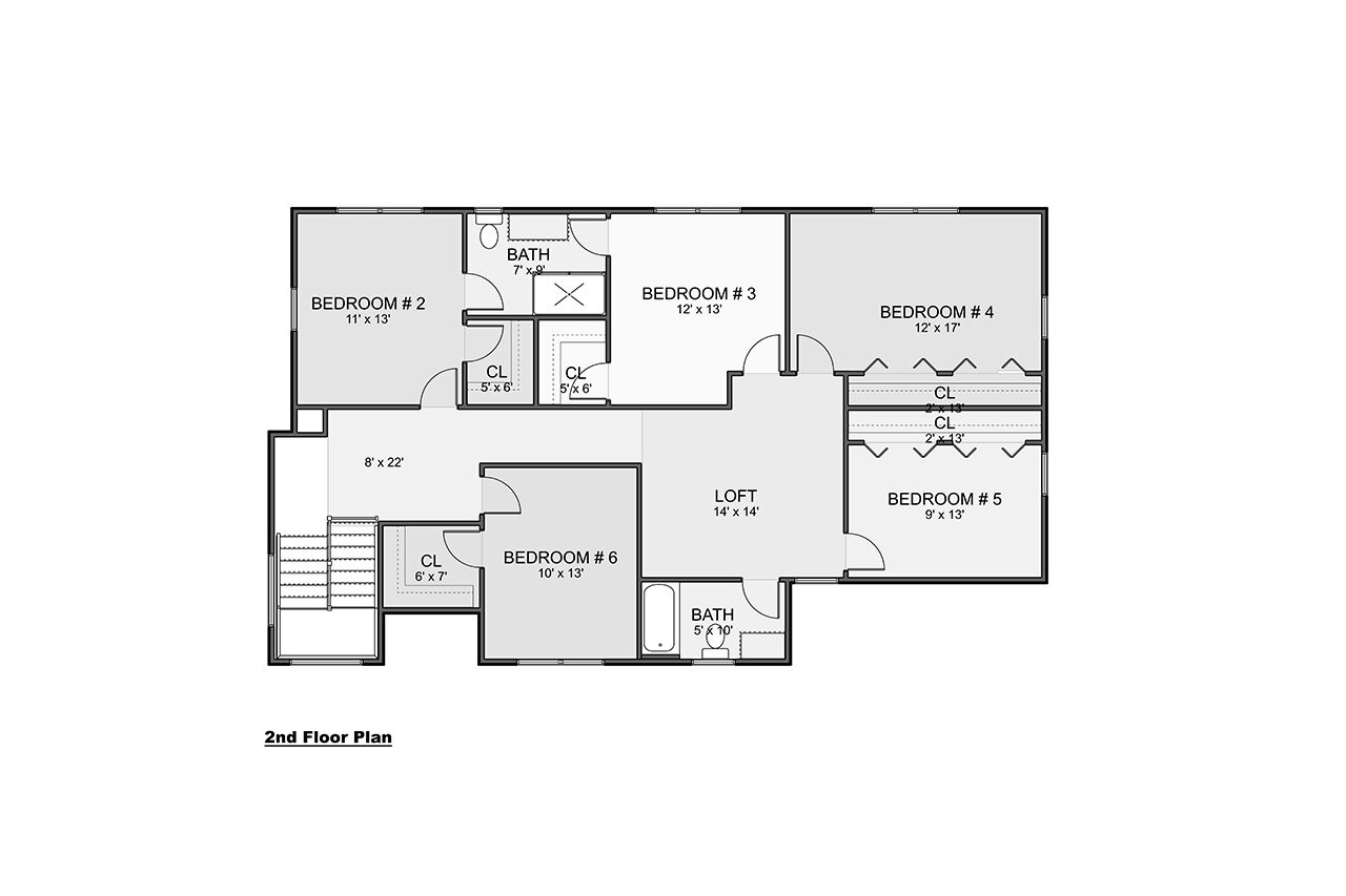Secondary Image - Mediterranean House Plan - Franklin Square 44877 - 2nd Floor Plan