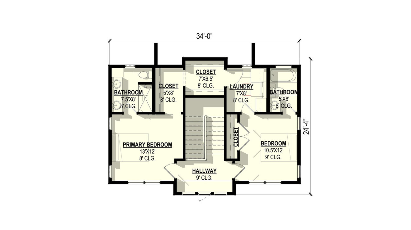 Secondary Image - Traditional House Plan - Sunflower #1 12411 - 2nd Floor Plan
