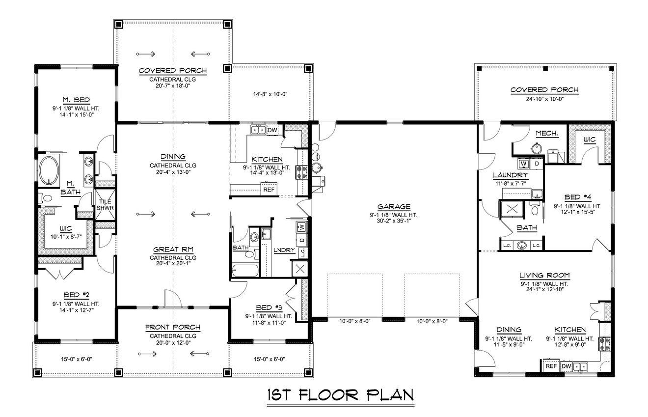 Farmhouse House Plan - 89689 - 1st Floor Plan
