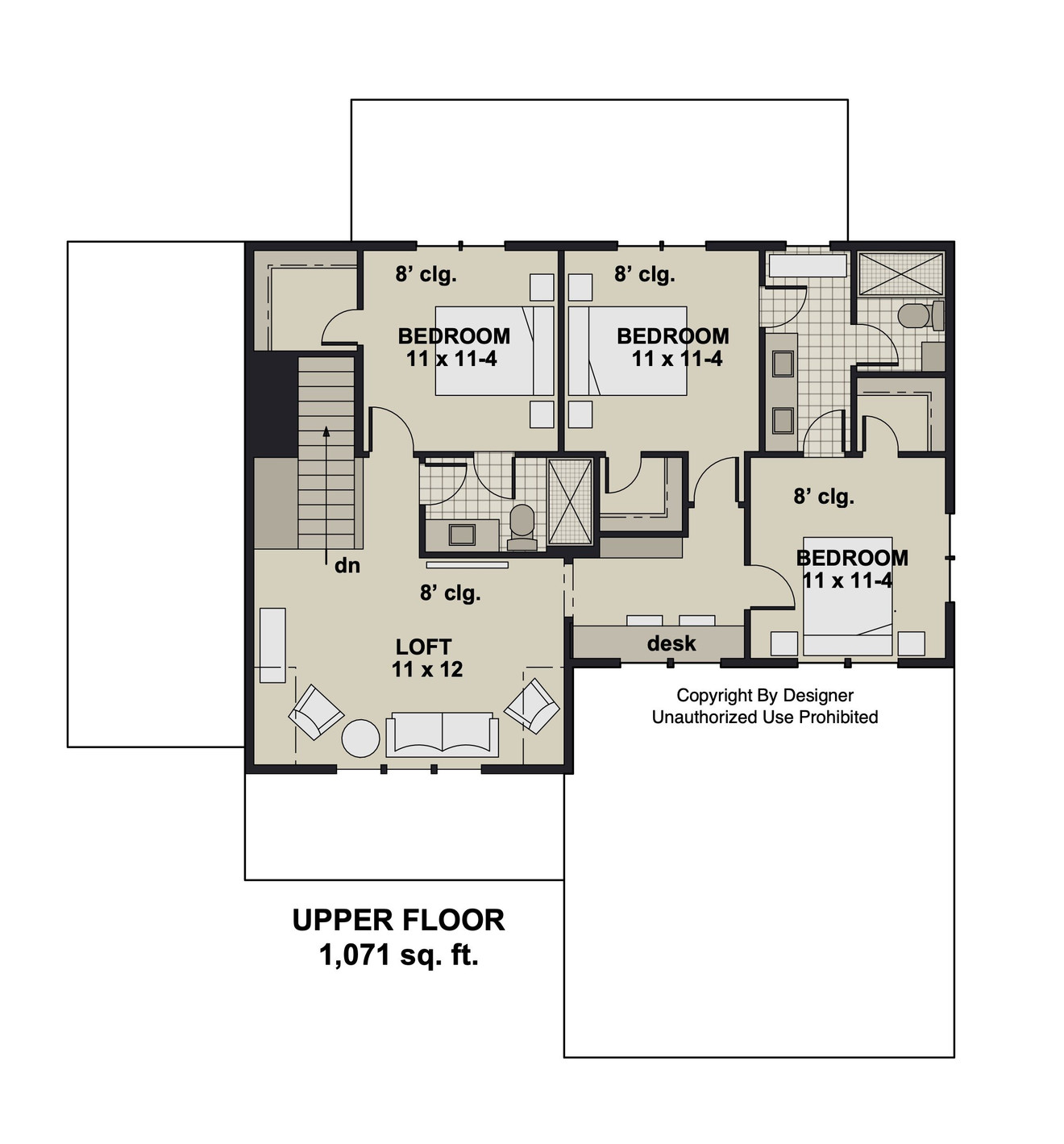 Craftsman House Plan - Centerville 16760 - 2nd Floor Plan