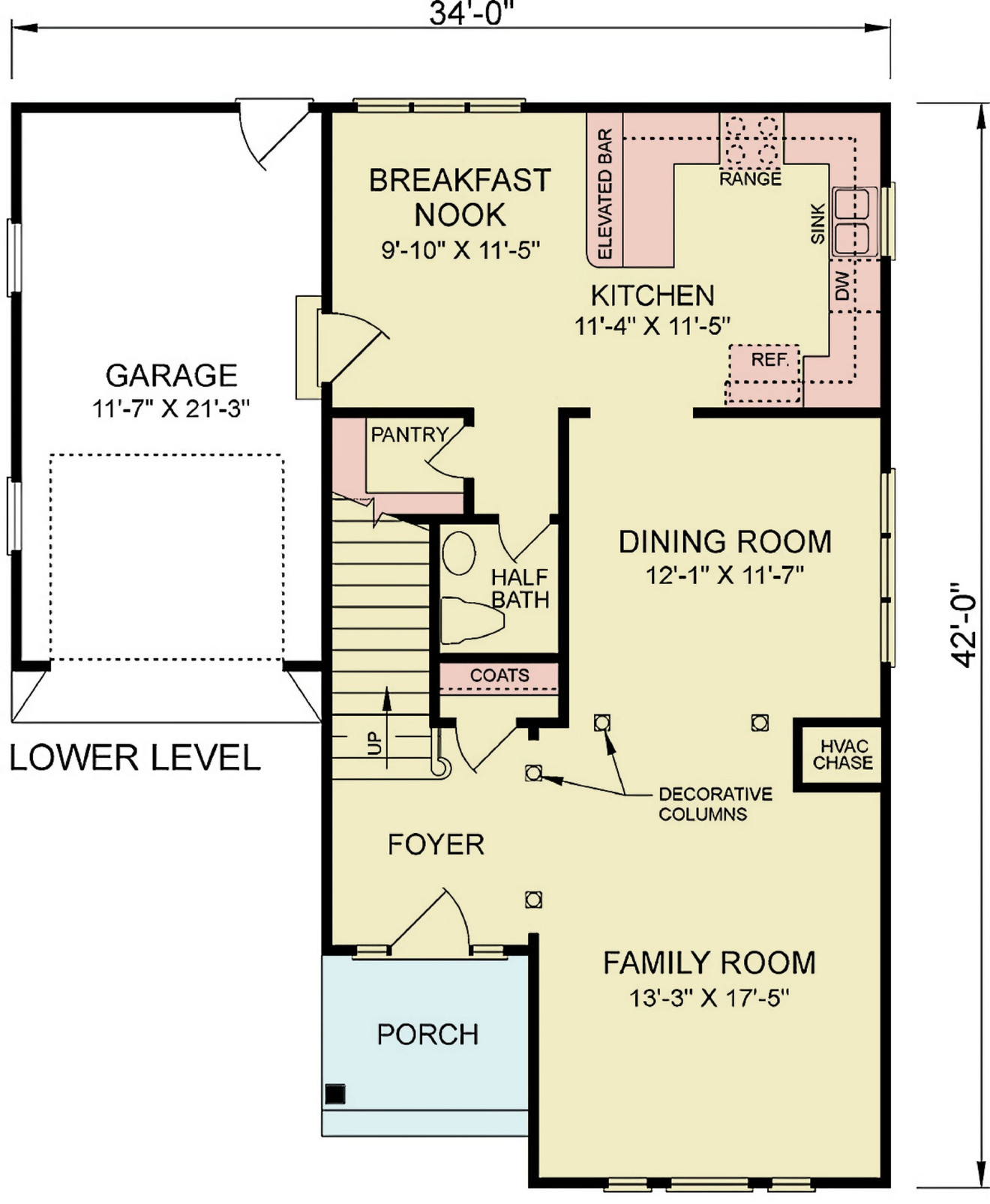 Craftsman House Plan - Garner 31787 - 1st Floor Plan