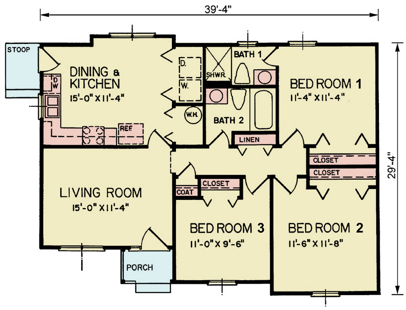 Ranch House Plan - Coffey 2 94263 - 1st Floor Plan