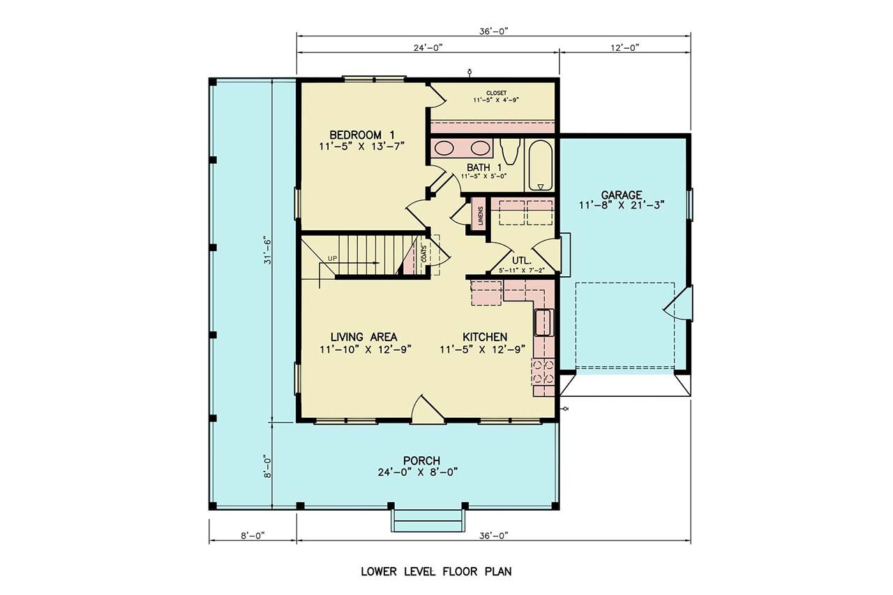 Craftsman House Plan - Stacy 4 83897 - 1st Floor Plan