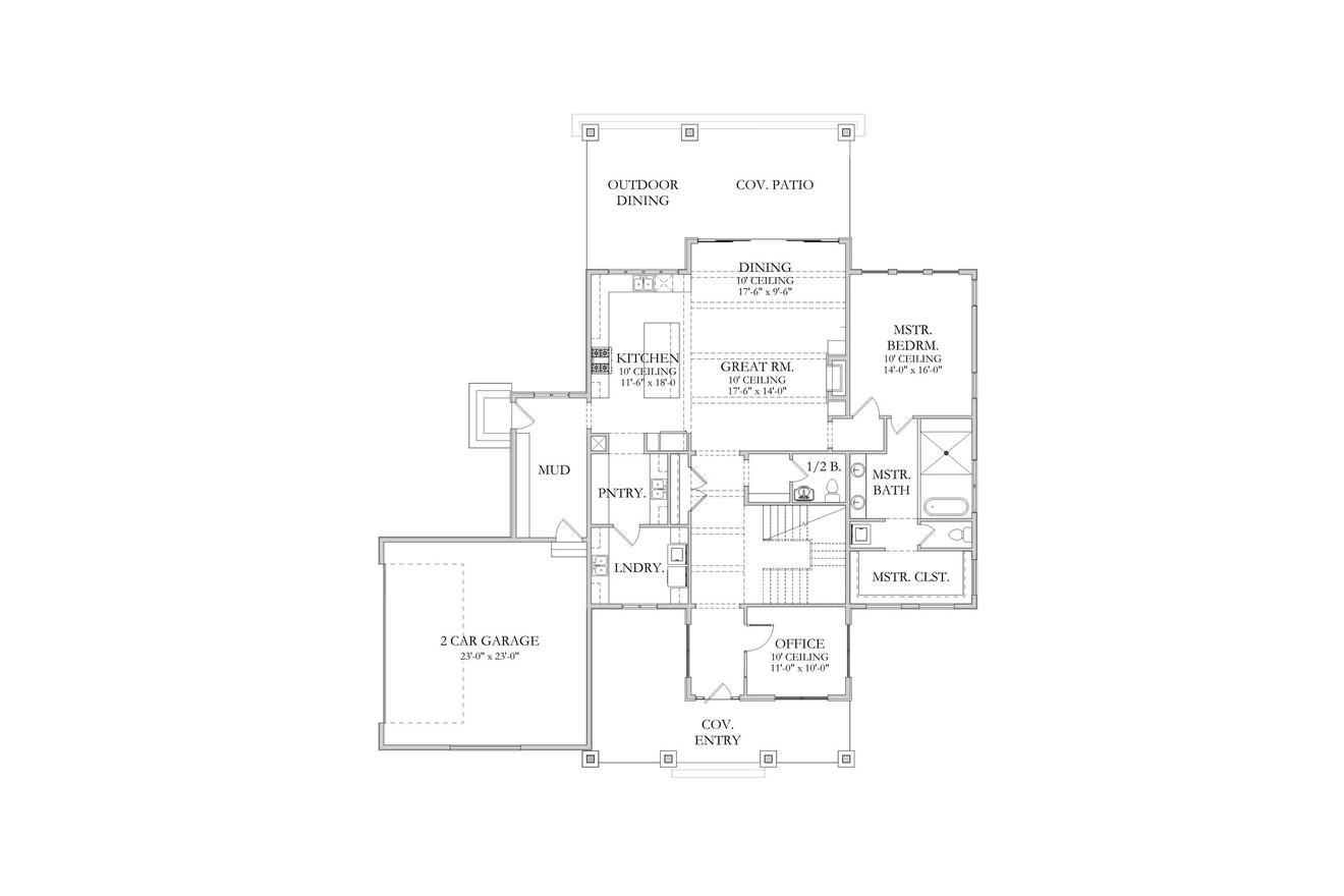 Modern House Plan - Columbia 19575 - 1st Floor Plan