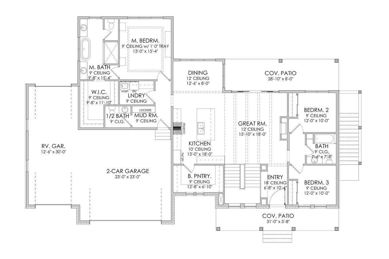 Farmhouse House Plan - Winona 90069 - 1st Floor Plan
