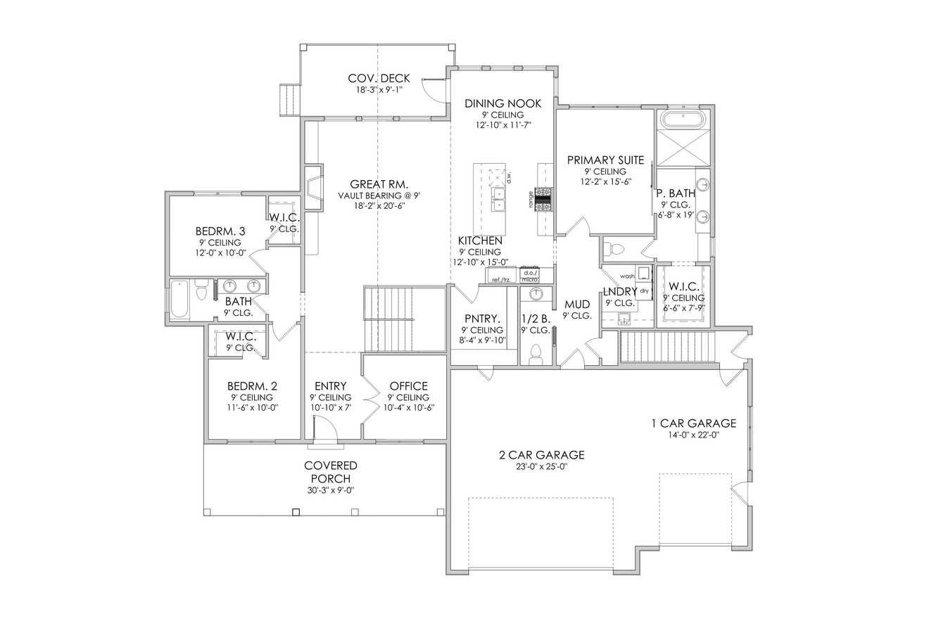 Farmhouse House Plan - Savona 66935 - 1st Floor Plan