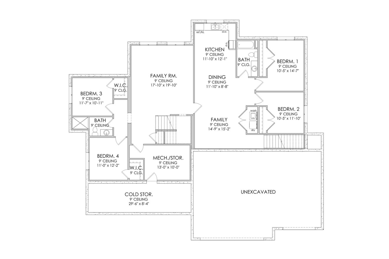 Farmhouse House Plan - Savona 66935 - Basement Floor Plan