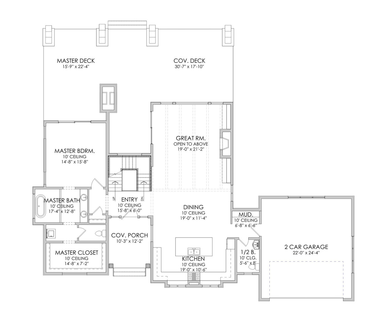 Contemporary House Plan - Telluride 17002 - 1st Floor Plan
