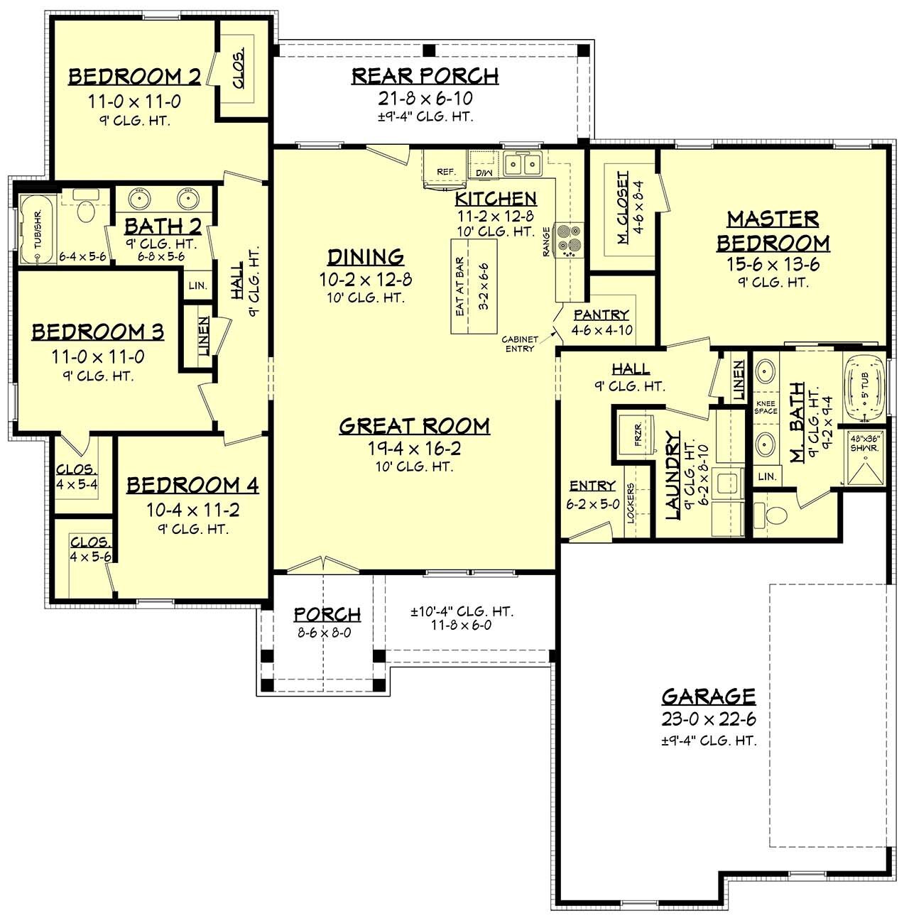 Farmhouse House Plan - Summerville 16104 - 1st Floor Plan