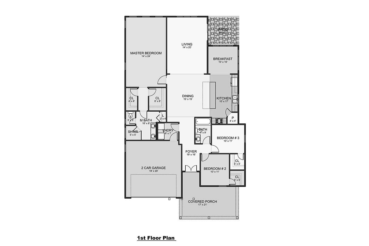 Craftsman House Plan - Atlantic Beach 57582 - 1st Floor Plan