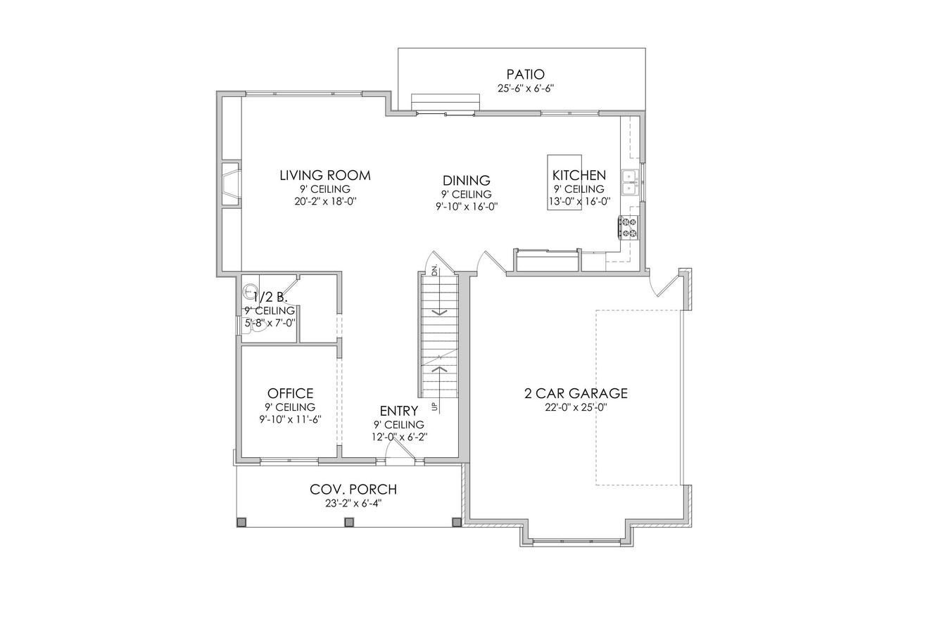 Traditional House Plan - Webb 25272 - 1st Floor Plan