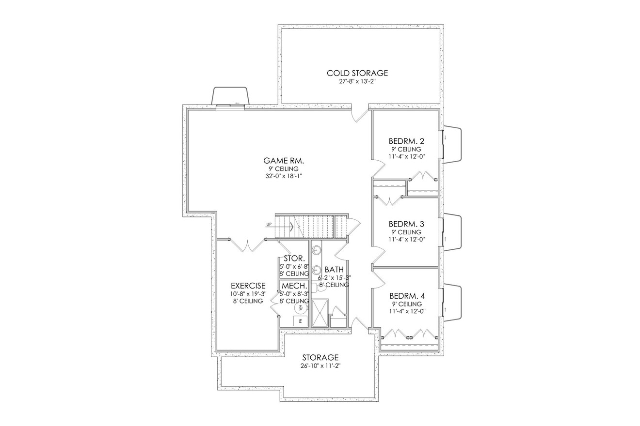 Traditional House Plan - Warren 20389 - Basement Floor Plan
