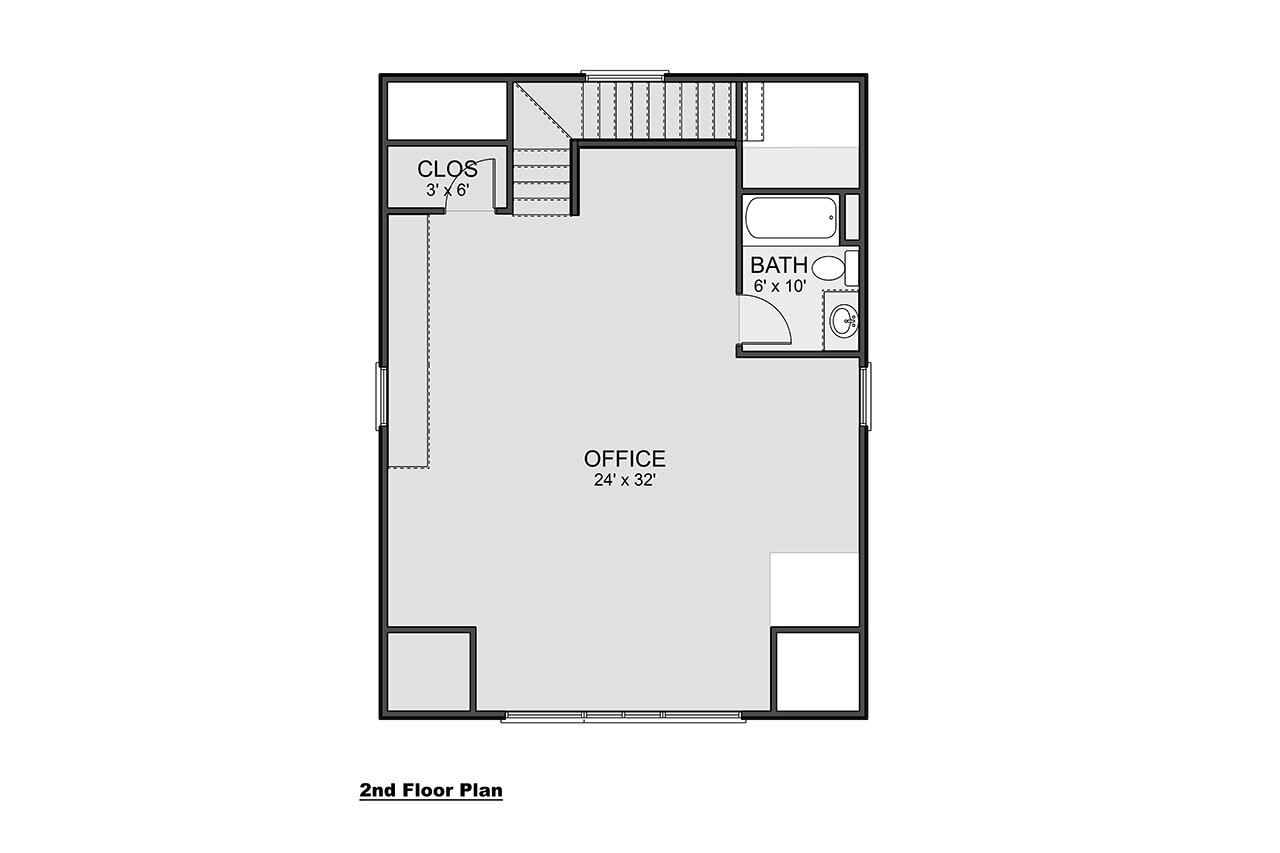 Secondary Image - Modern House Plan - Stewart Manor 28279 - 2nd Floor Plan
